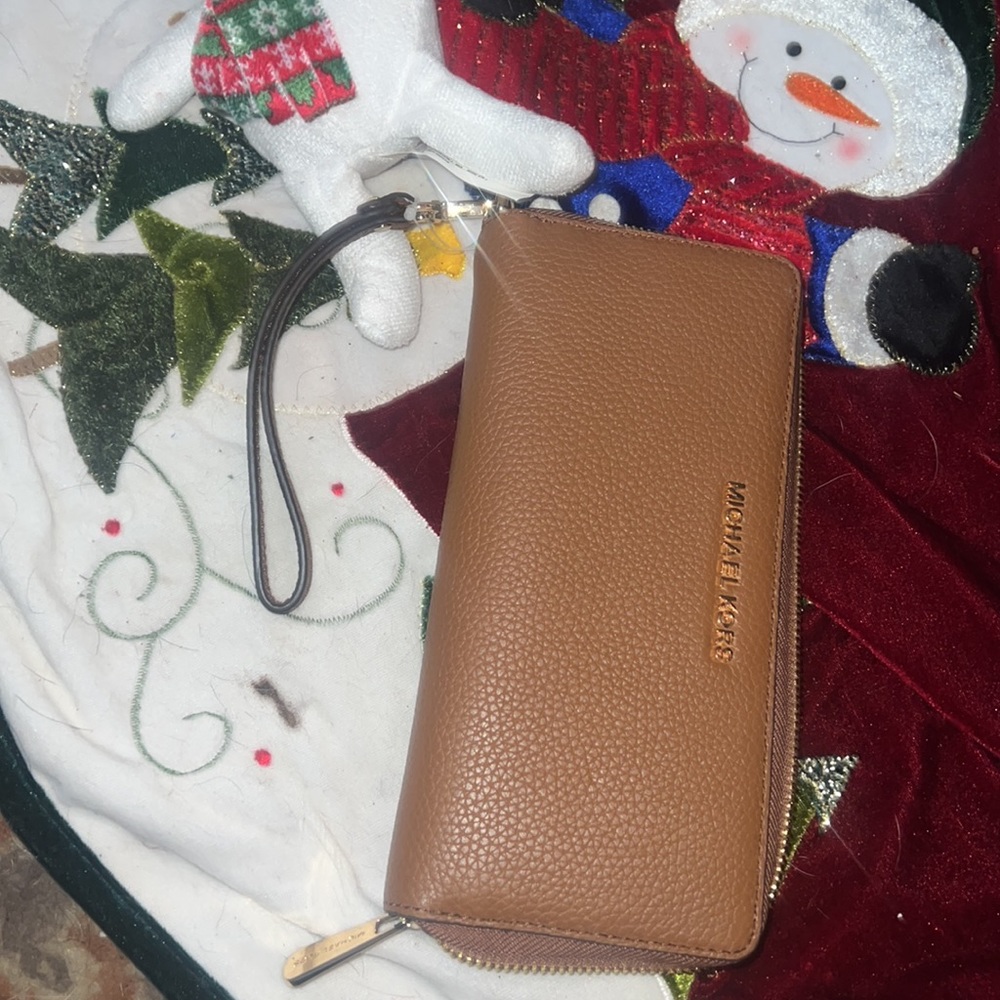 🌲🌲🌲🌲🌲new large michael Kors wallet leather with gold - Picture 5 of 5